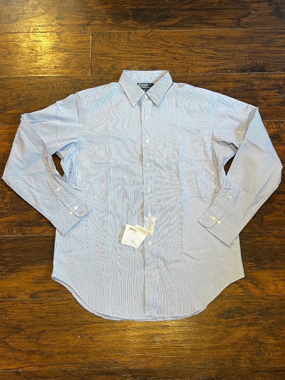 NWT Vintage Polo Ralph Lauren Andrew Button Up Shirt Men's 16 34-35 Pinstripe